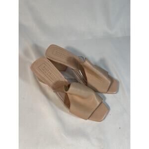 Hispanitas Shoes Women's Size 39 Block Heel Sandals Slip On Leather Modern